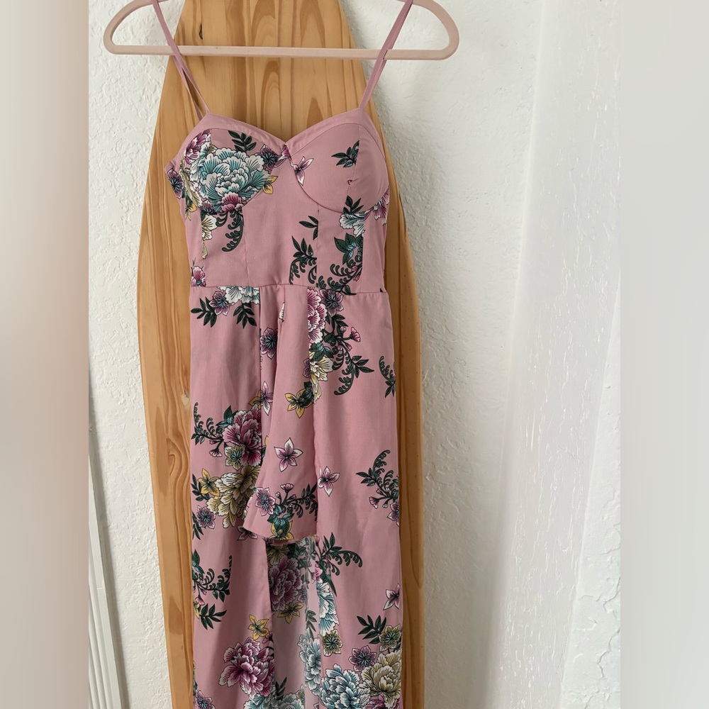 Floral Rose Romper with Train